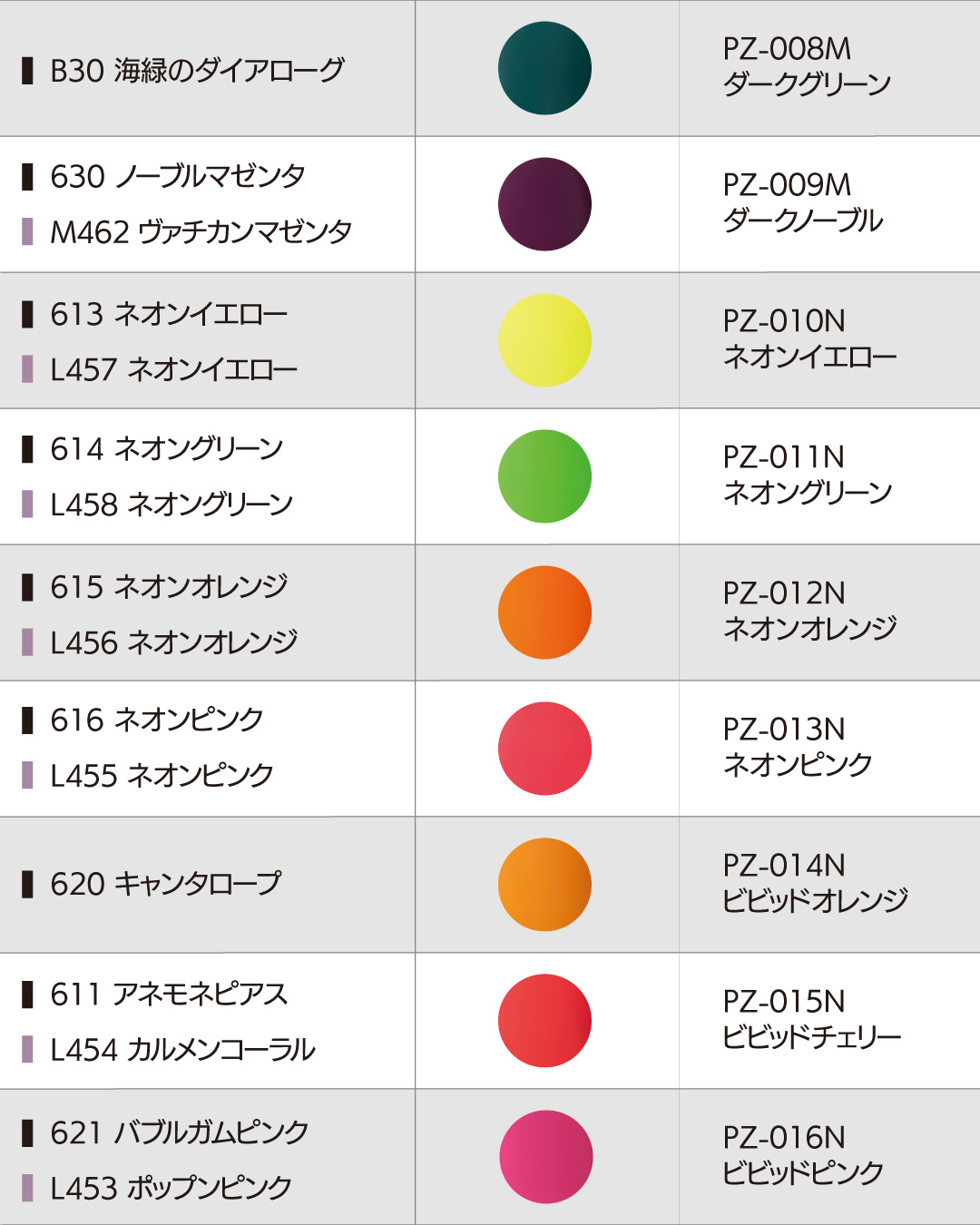 カラー対応表-2